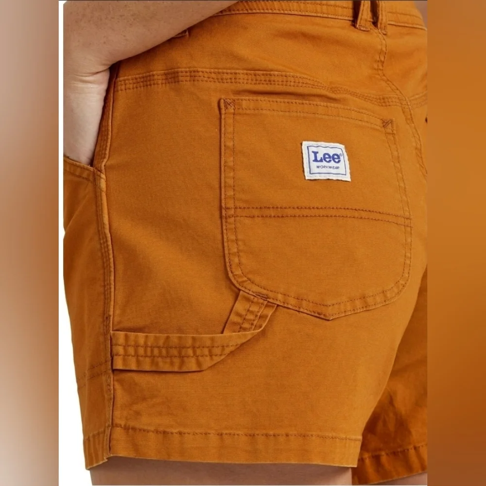 Women's Lee Legendary Carpenter‎ Shorts with Hammer Loop, Caramel, Size 18, NWT